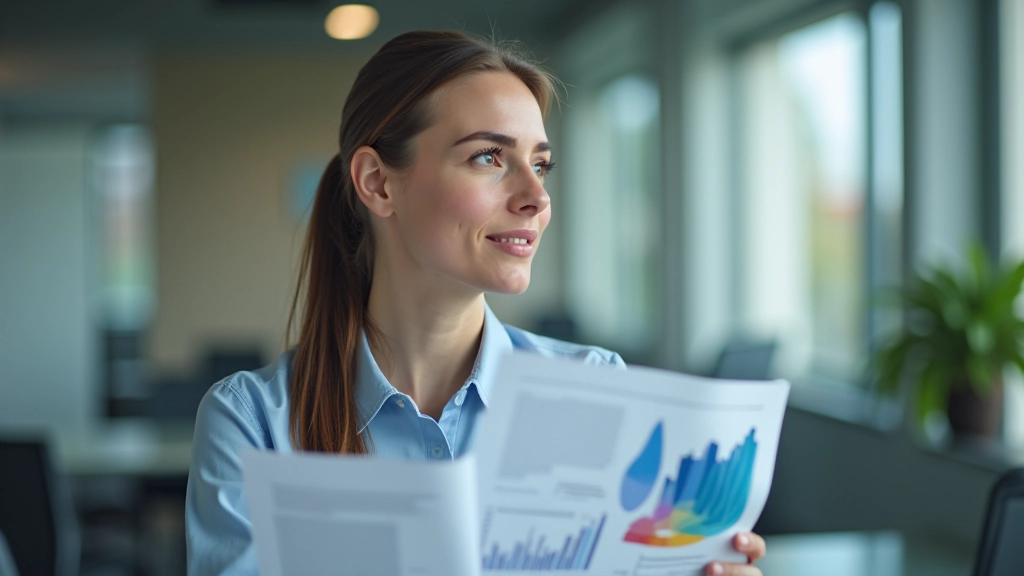 Finansų planuotoja su grafiku rodo santaupų ir investavimo strategijas